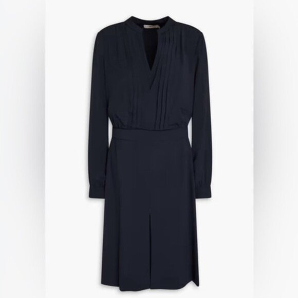 Tory Burch Womens Sheath Pencil Dress Size 2 Navy Blue Long Sleeve NWT $425 - Picture 4 of 15